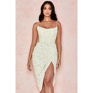 NEW House of CB Daniella Dress Lemon Print Large